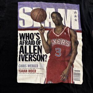 Mitchell & Ness x SLAM “Who's Afraid of Allen Iverson?” Sixers Tee - Size Small